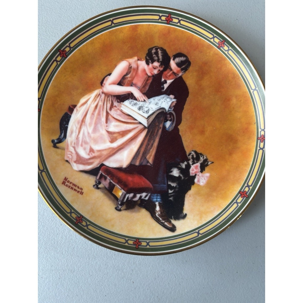 NORMAN ROCKWELL Collector's Plate - "A Couple's Commitment" - 1985‎ Limited Ed.